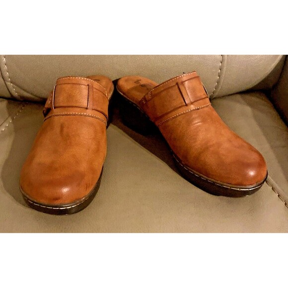 B.O.C. Women's Polly Mule Comfort Clog Brown Faux Leather Size 9M - Picture 4 of 12